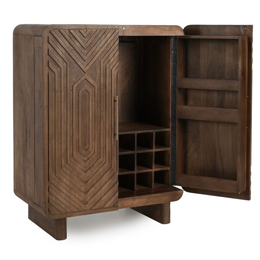Holmes Solid Wood Bar Cabinet 36" 