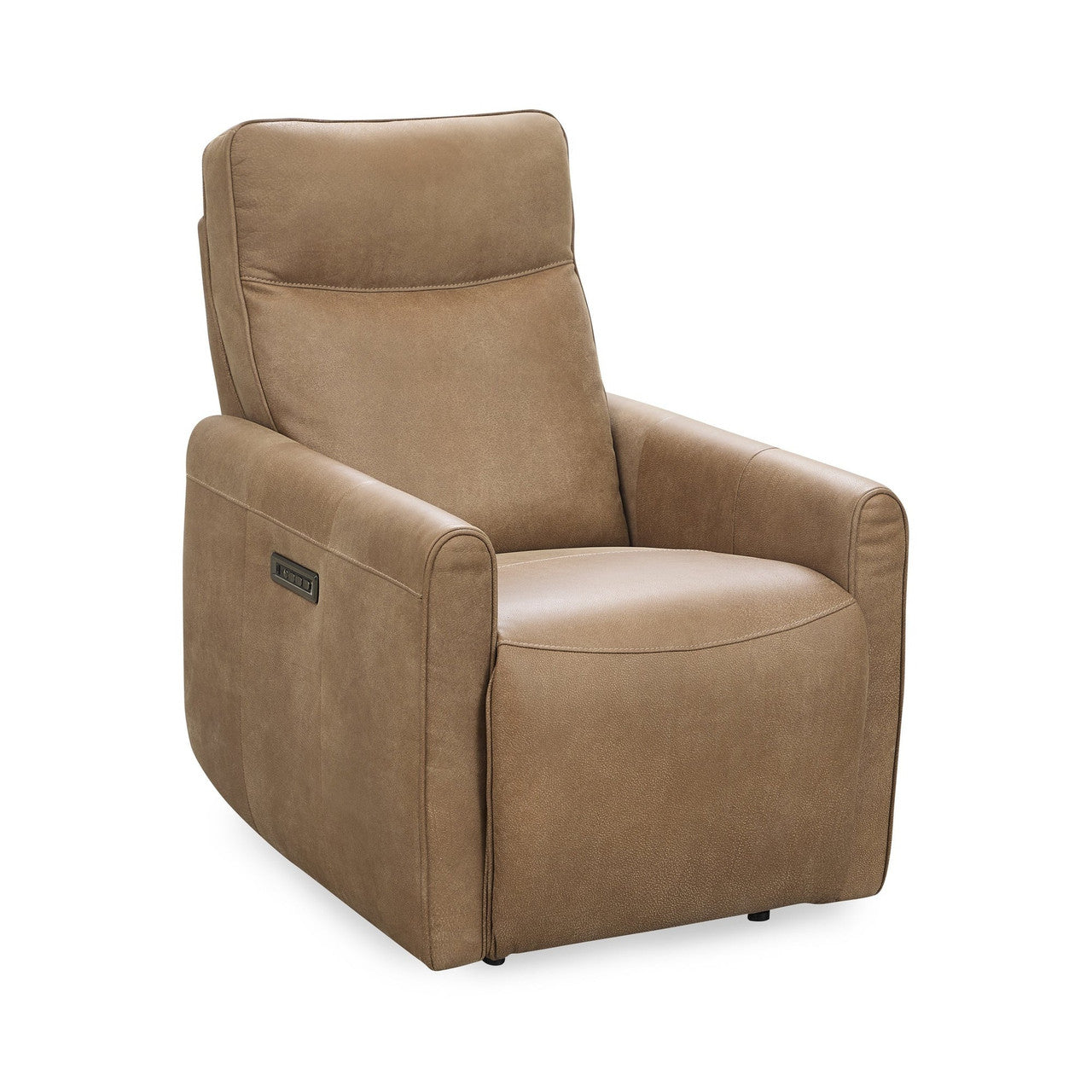 Vivica Leather Power Recliner - Toffee