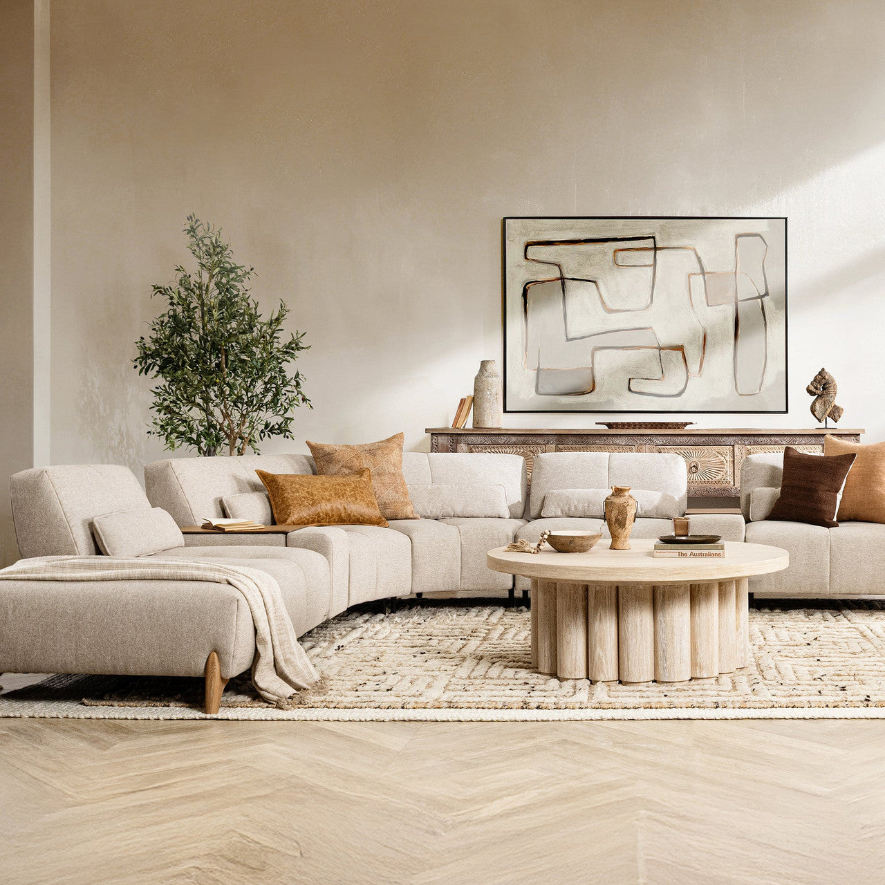 Leah Upholstered Sectional