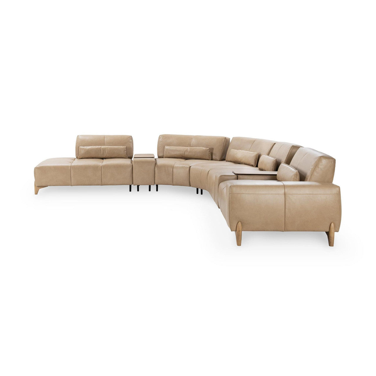Leah Leather Upholstered Sectional