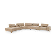 Leah Leather Upholstered Sectional