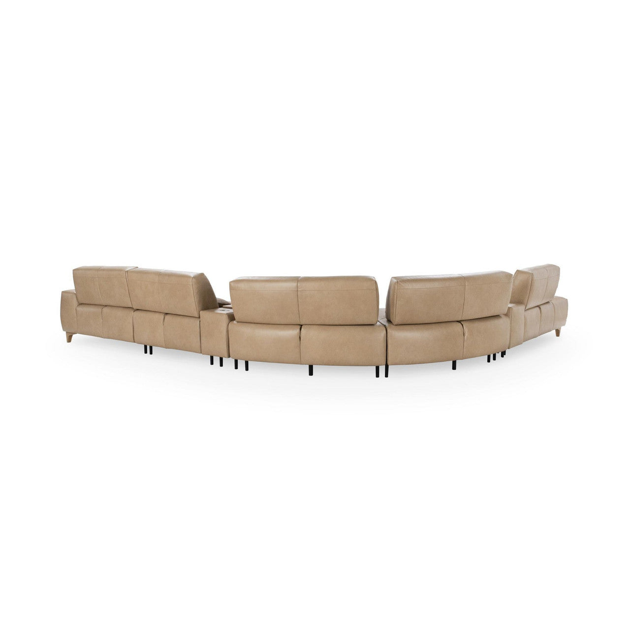 Leah Leather Upholstered Sectional