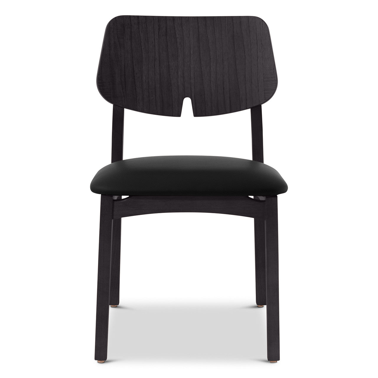 Modern Brazilian - Beth - Side Chair - Shimmy Black Seat - Ebano Frame