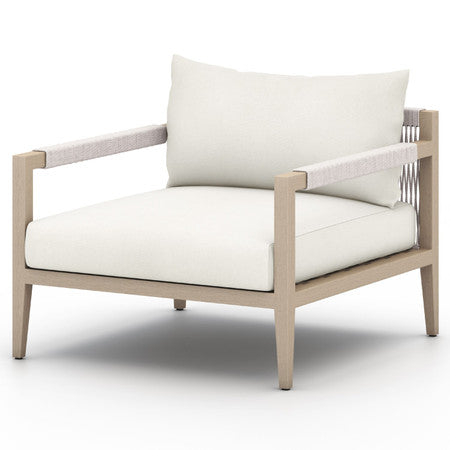Sherwood Natural Teak Natural Ivory Outdoor Club Chair