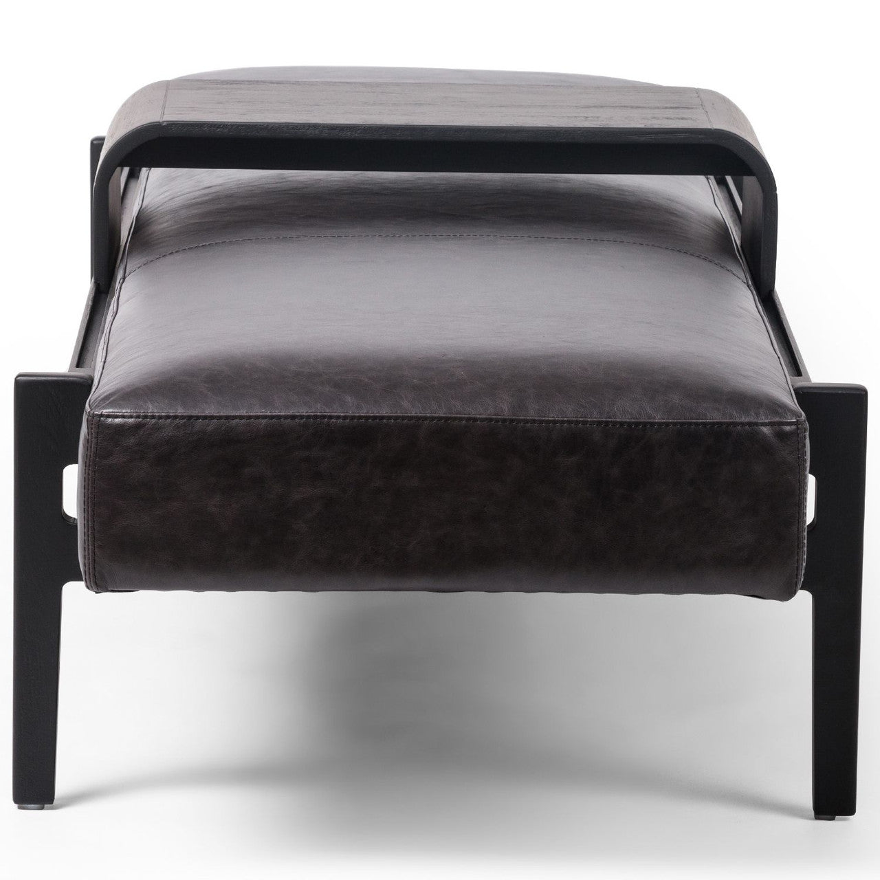 Fawkes Sonoma Black Leather Bench
