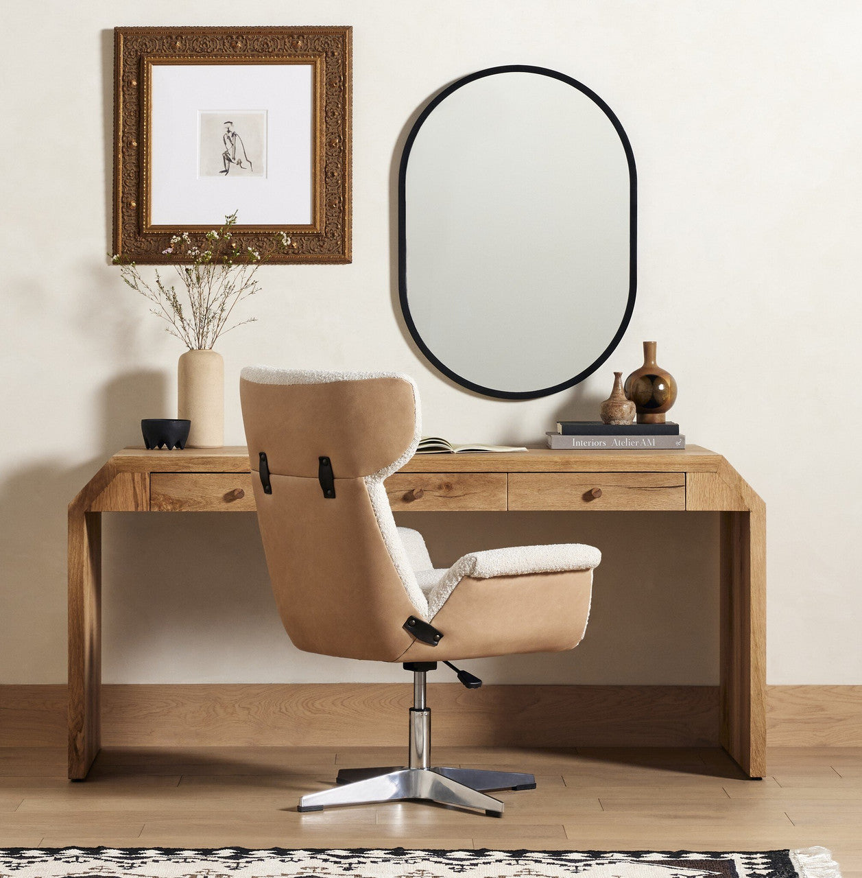 Anson Desk Chair 28.5" - Knoll Natural