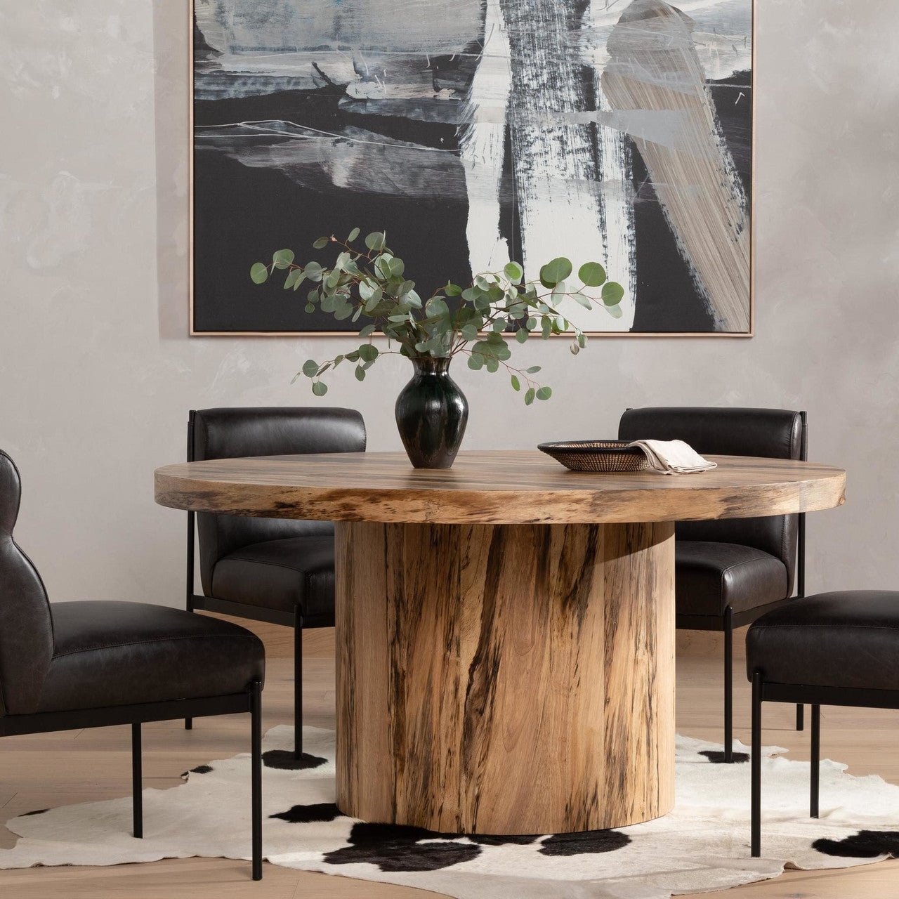 Hudson Round Dining Table 60" - Spalted Primavera
