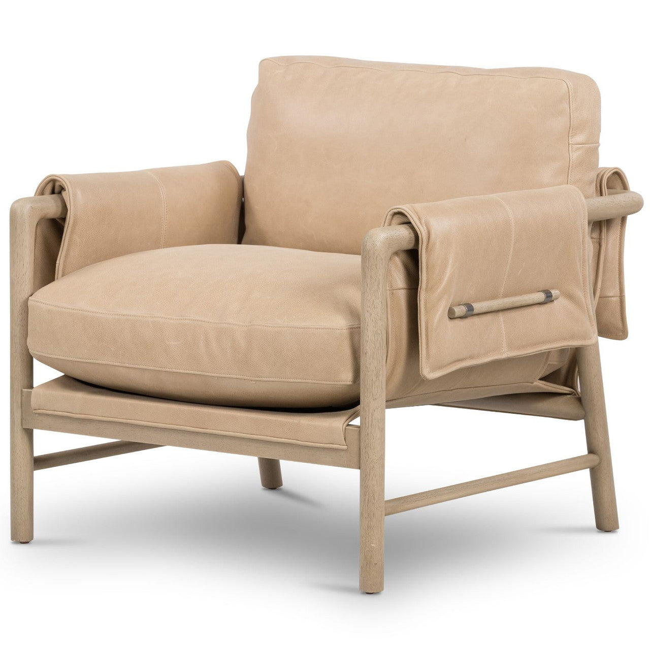 Harrison Palermo Nude Leather Chair