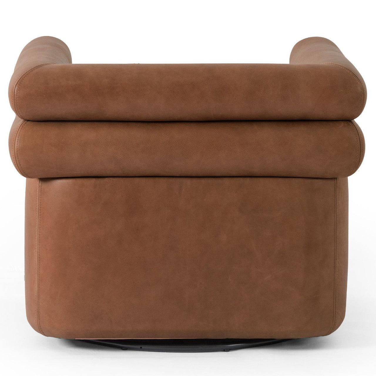 Evie Palermo Cognac Leather Swivel Chair