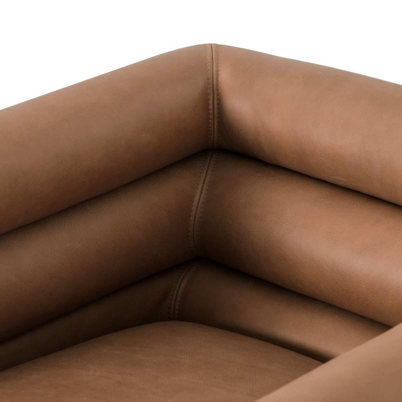 Evie Palermo Cognac Leather Swivel Chair