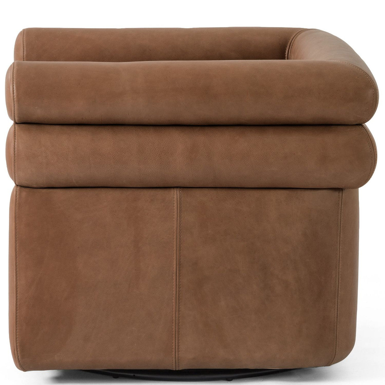 Evie Palermo Cognac Leather Swivel Chair