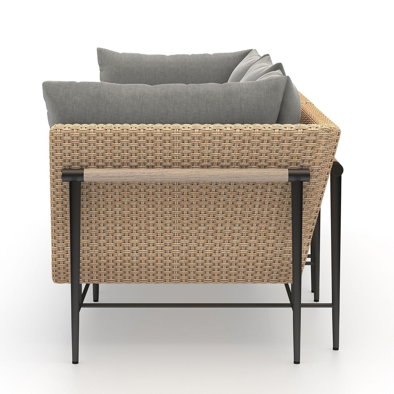 Cavan Outdoor Faux Hyacinth 3 Piece Sectional