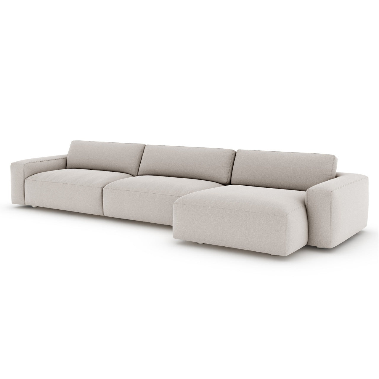 Fenton 2 Piece Carrera Cloud Fabric Sectional Facing Chaise Sofa 136",RAF