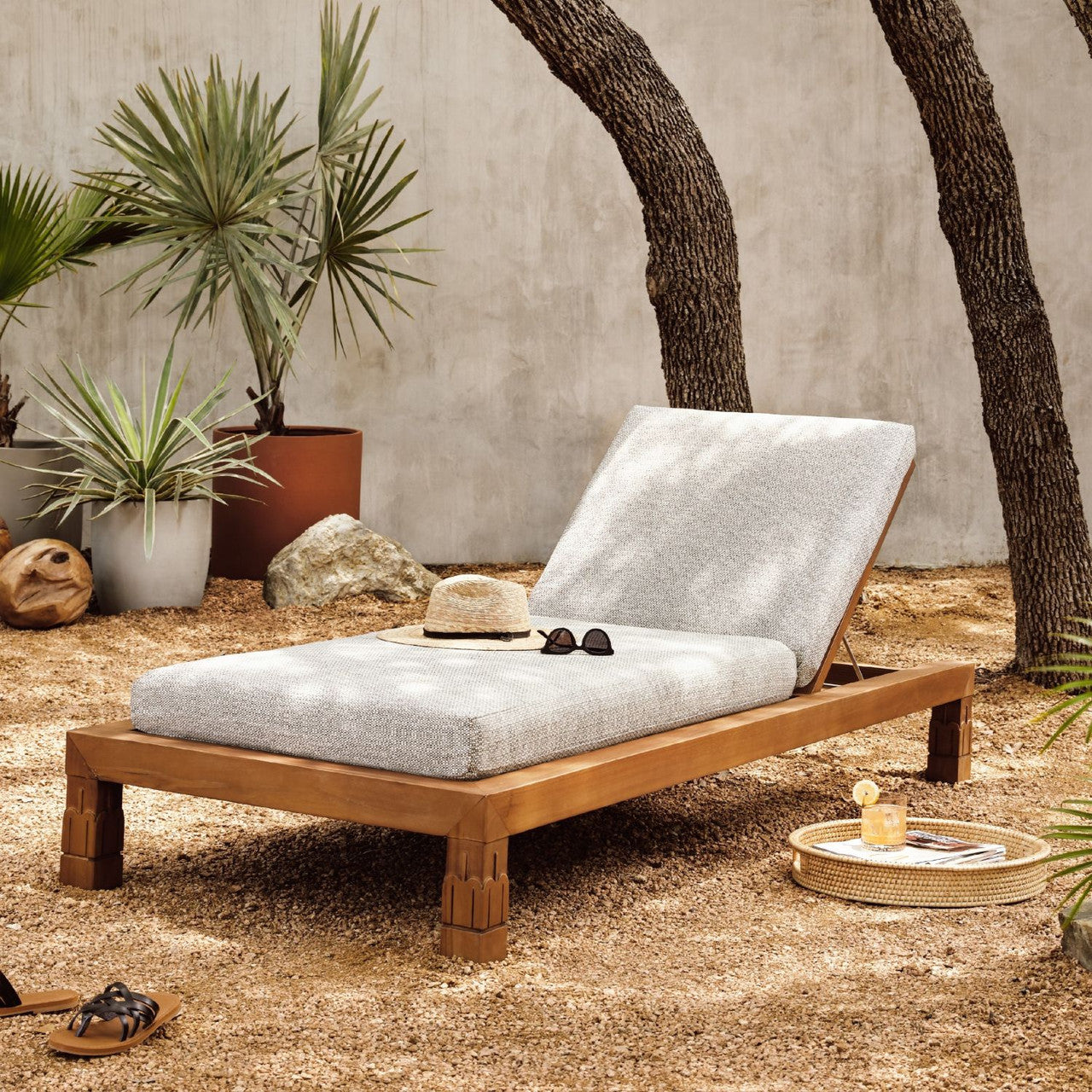 Alta Natural Teak Outdoor Chaise