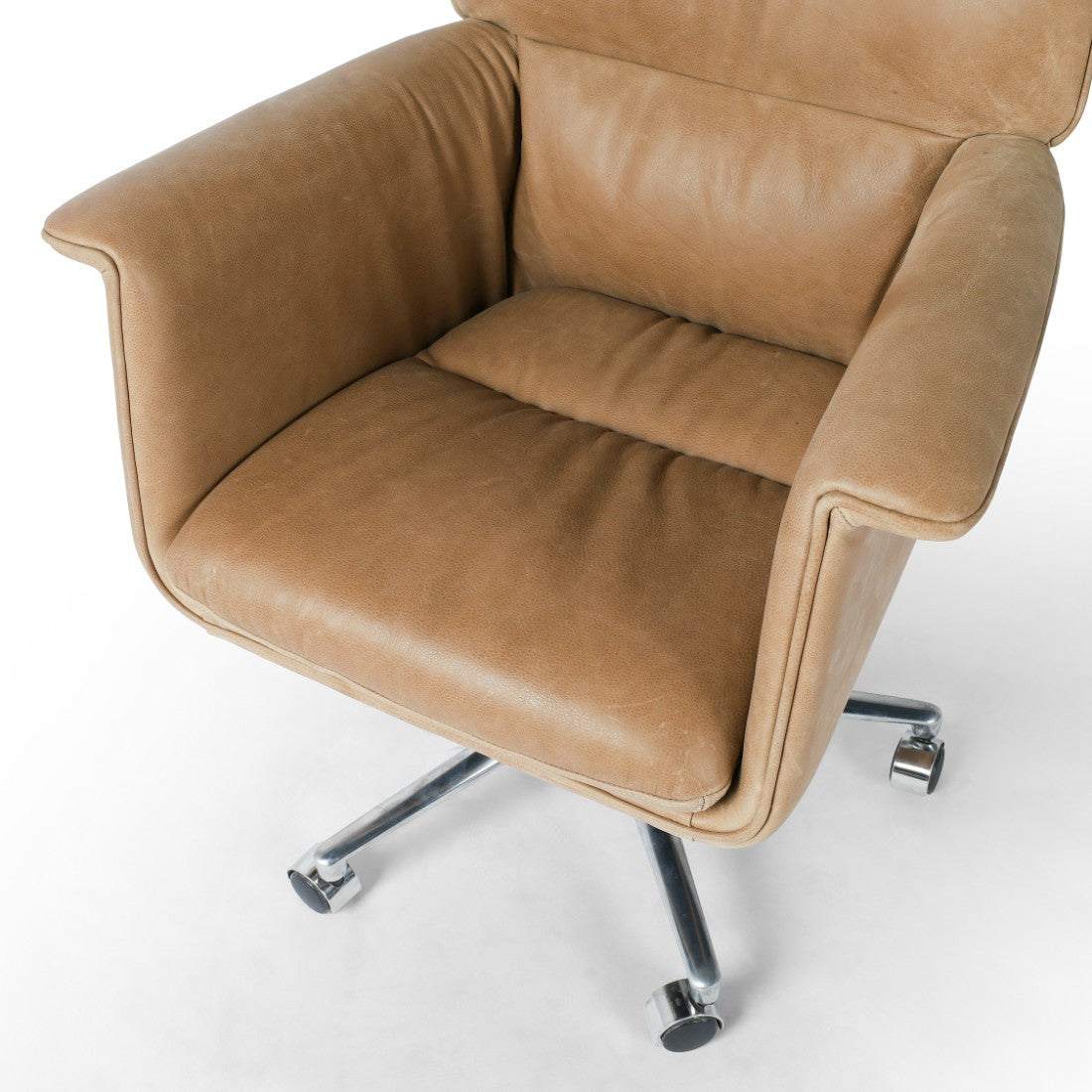 Humphrey Tan Leather Executive Office Desk Chair