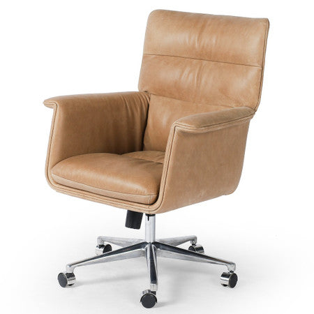 Humphrey Tan Leather Executive Office Desk Chair
