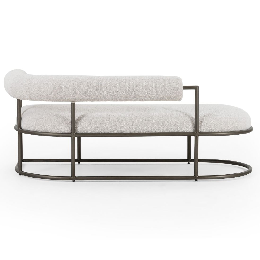 Bettie Cream Boucle Fabric Curved Retro Chaise