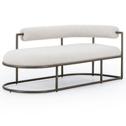 Bettie Cream Boucle Fabric Curved Retro Chaise