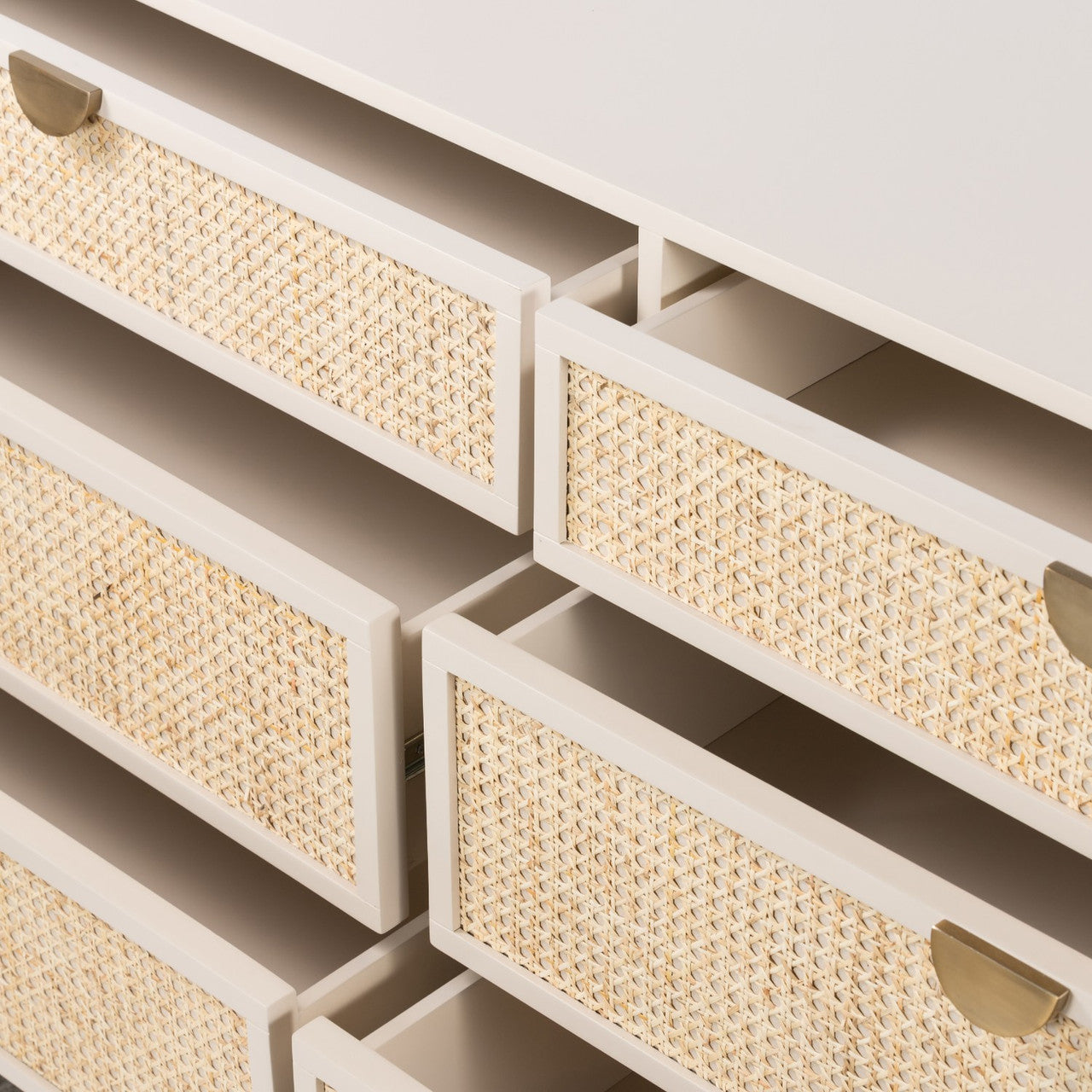 Luella Matte Alabaster 6 Drawer Dresser