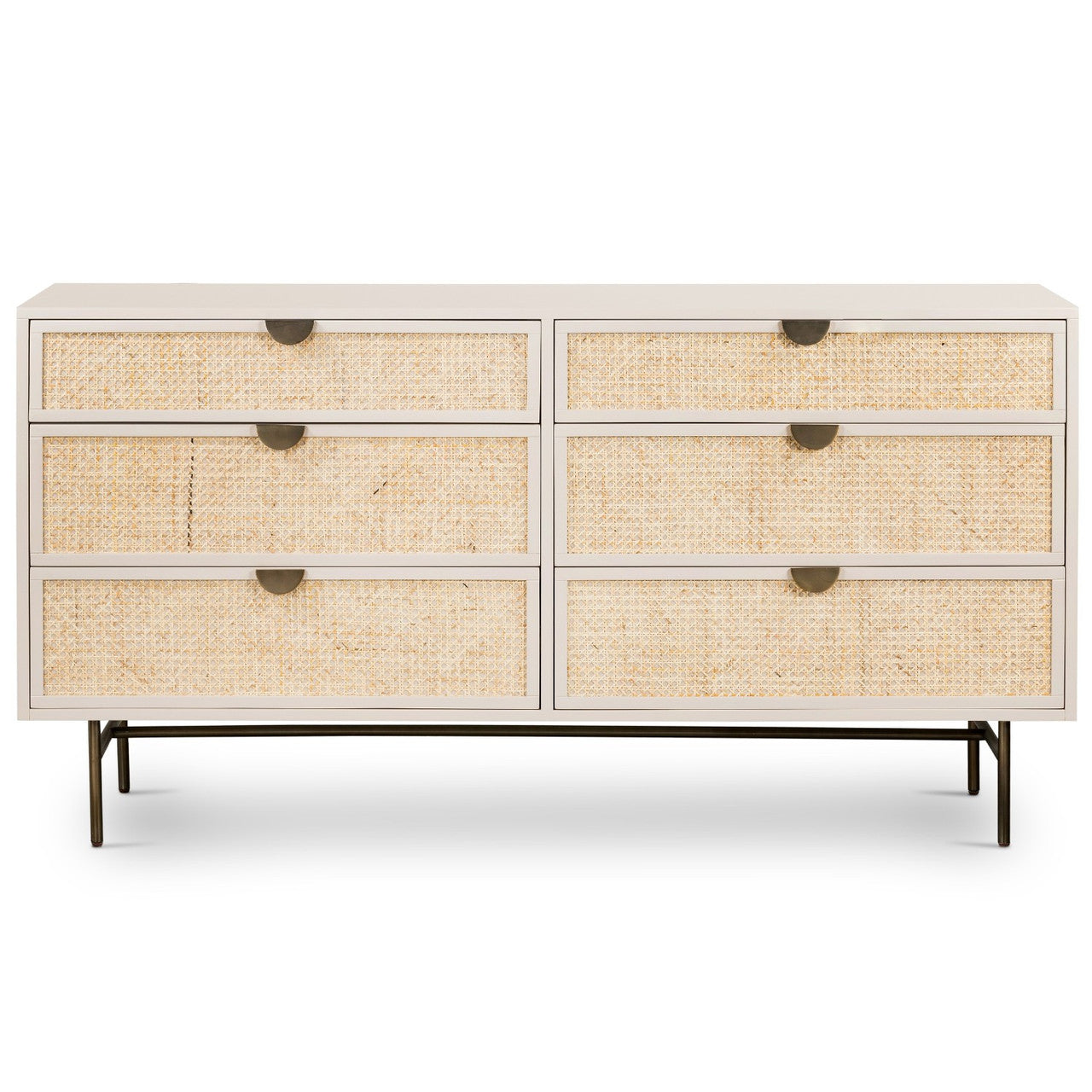 Luella Matte Alabaster 6 Drawer Dresser