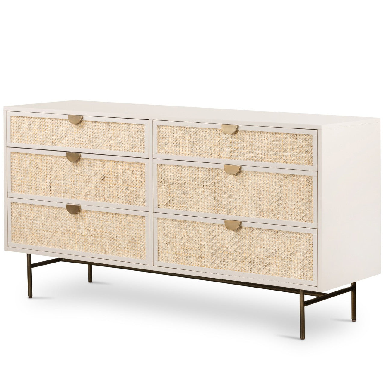 Luella Matte Alabaster 6 Drawer Dresser