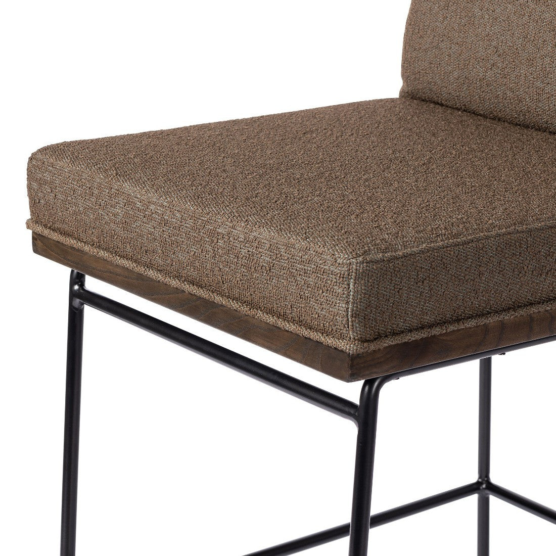 Crete Fiqa Boucle Cocoa Bar Stool