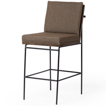 Crete Fiqa Boucle Cocoa Bar Stool