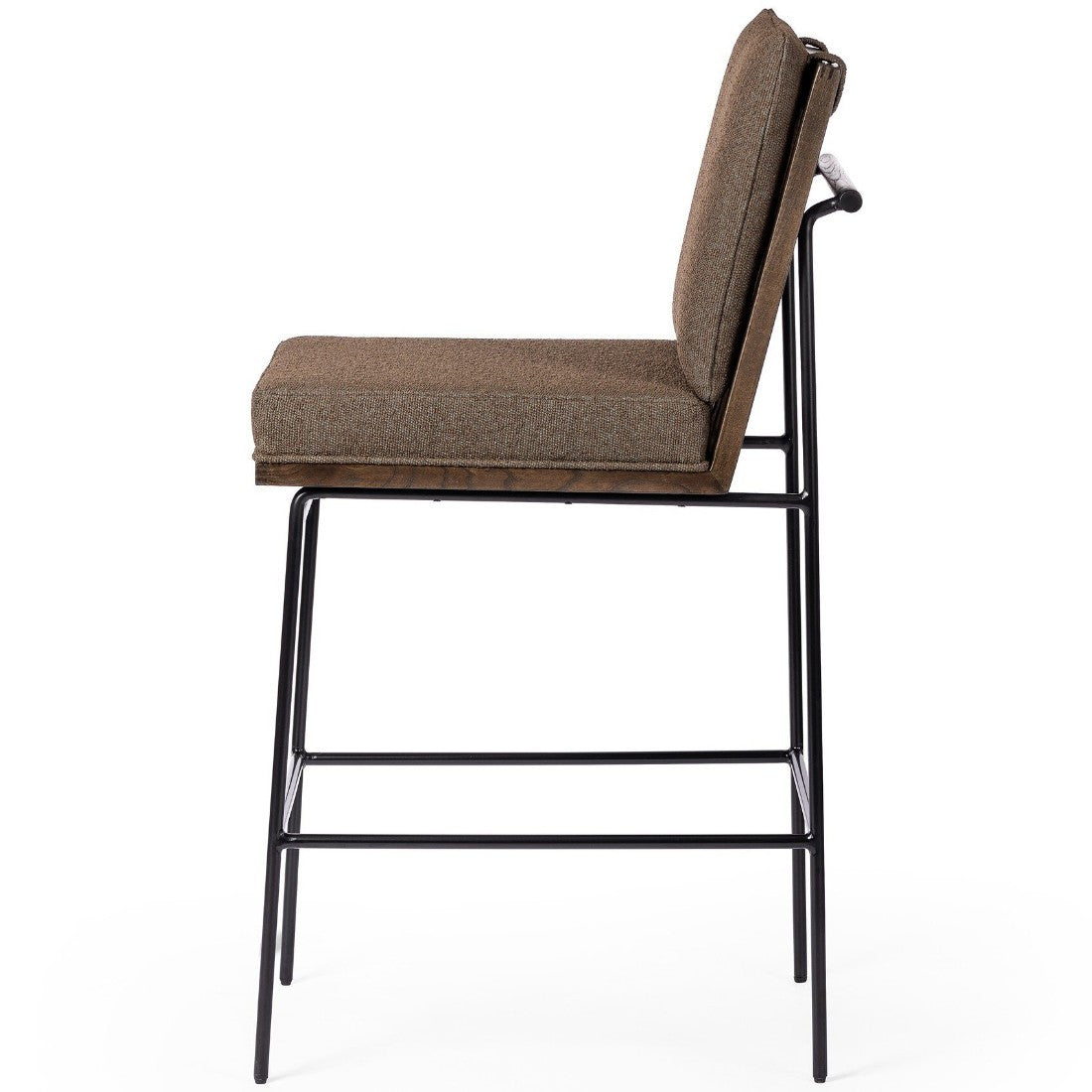 Crete Fiqa Boucle Cocoa Bar Stool