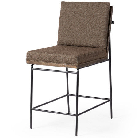 Crete Fiqa Boucle Cocoa Counter Stool