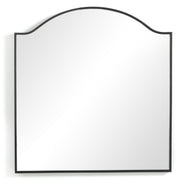 Jacques Gunmetal Iron Frame Arched Wall Mirror 40"