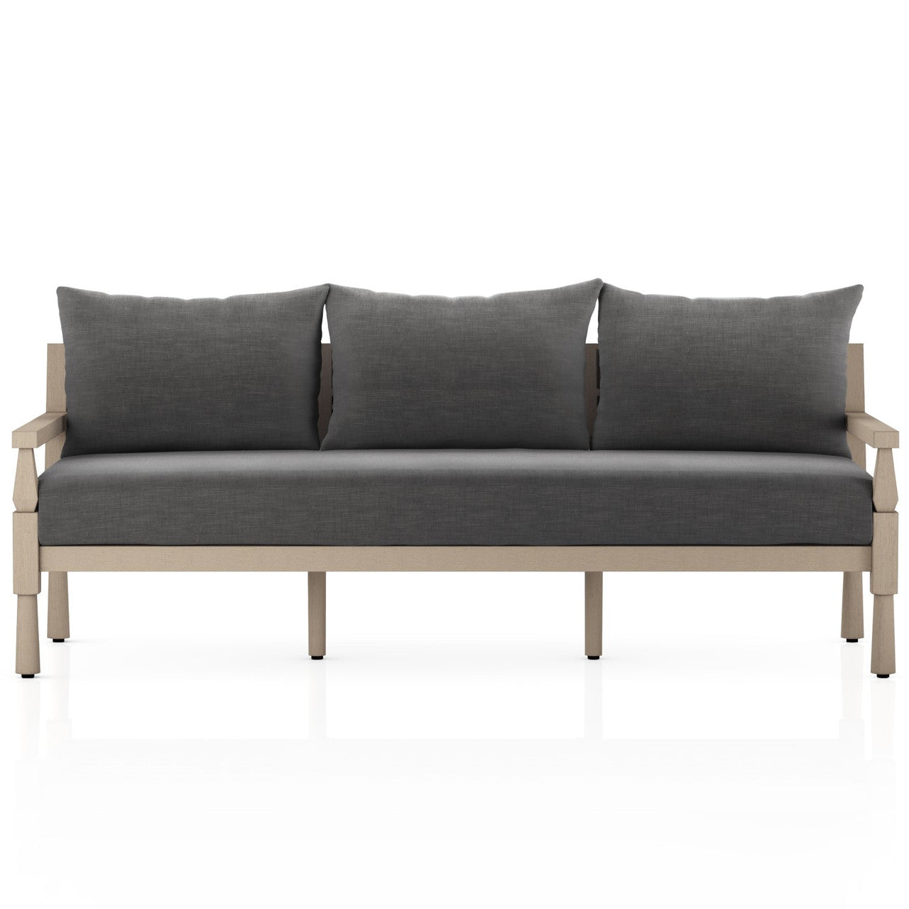 Waller Brown Teak Outdoor Sofa 82"
