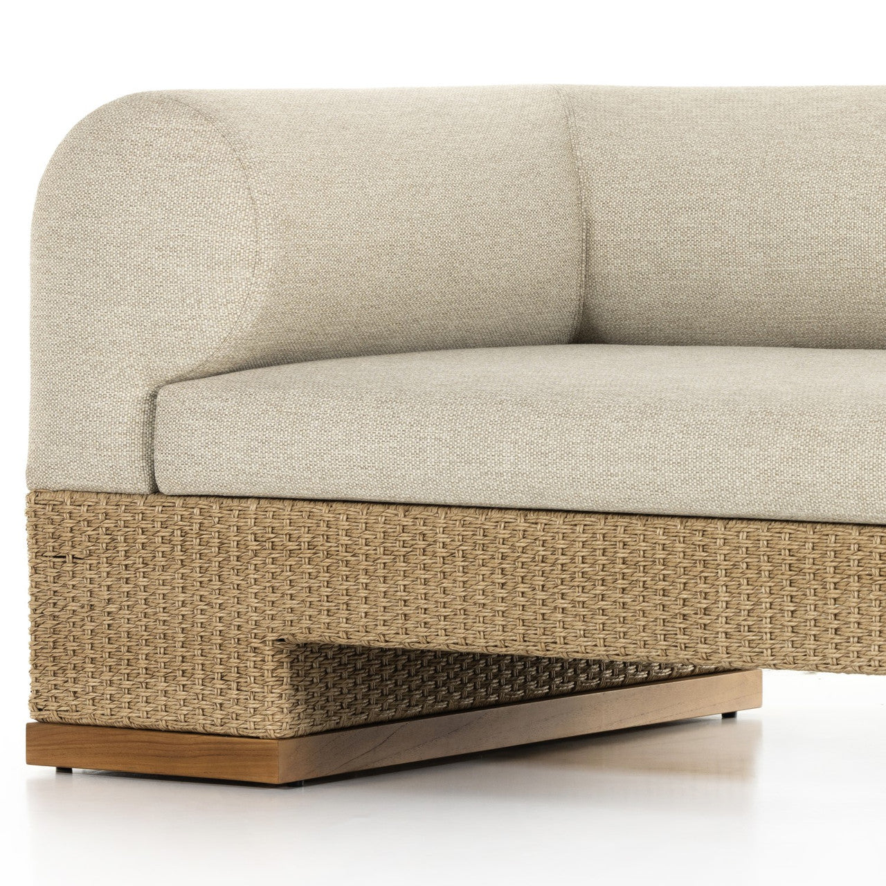 Joss Outdoor Natural Teak Sofa 106"