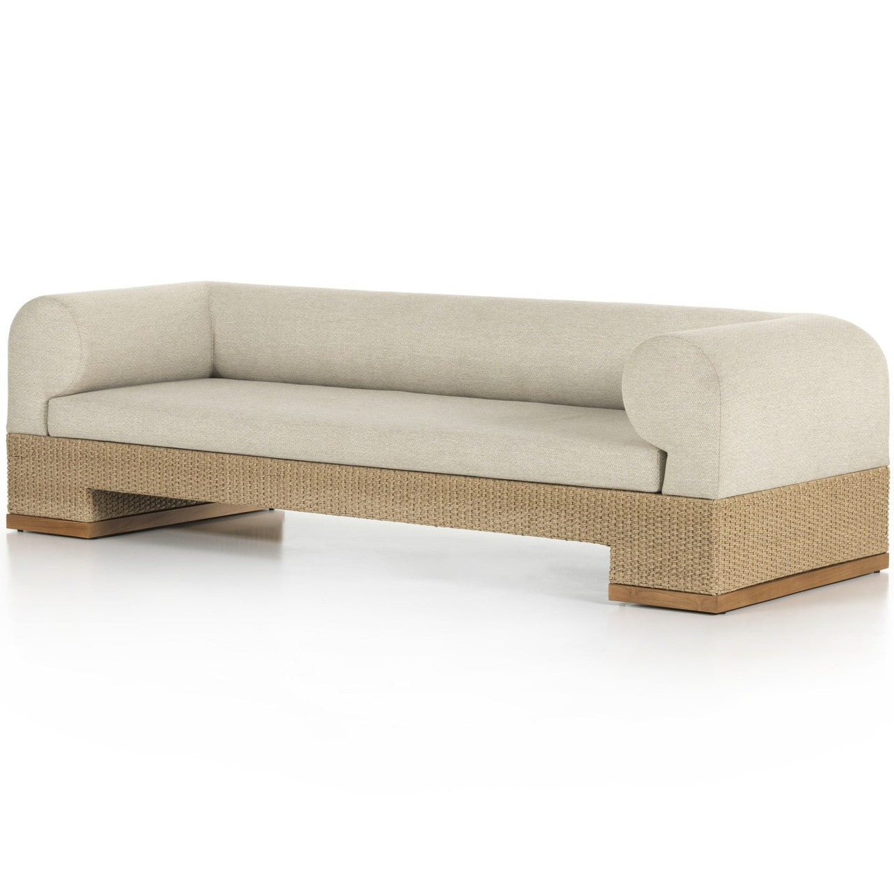 Joss Outdoor Natural Teak Sofa 106"