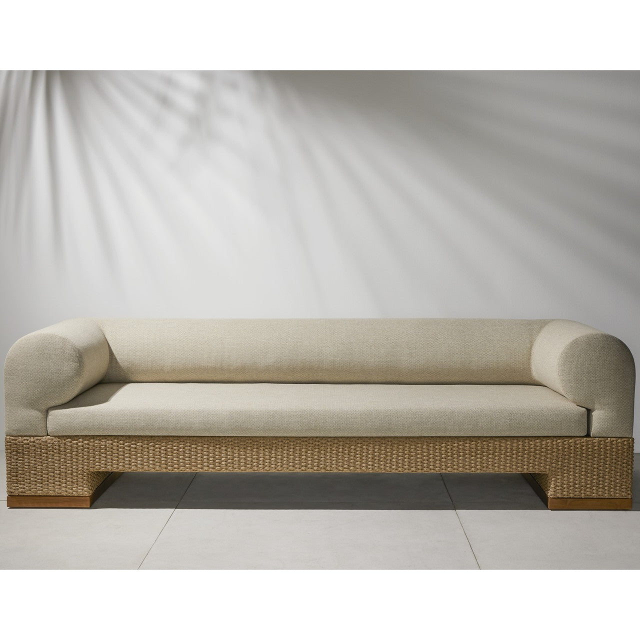Joss Outdoor Natural Teak Sofa 106"