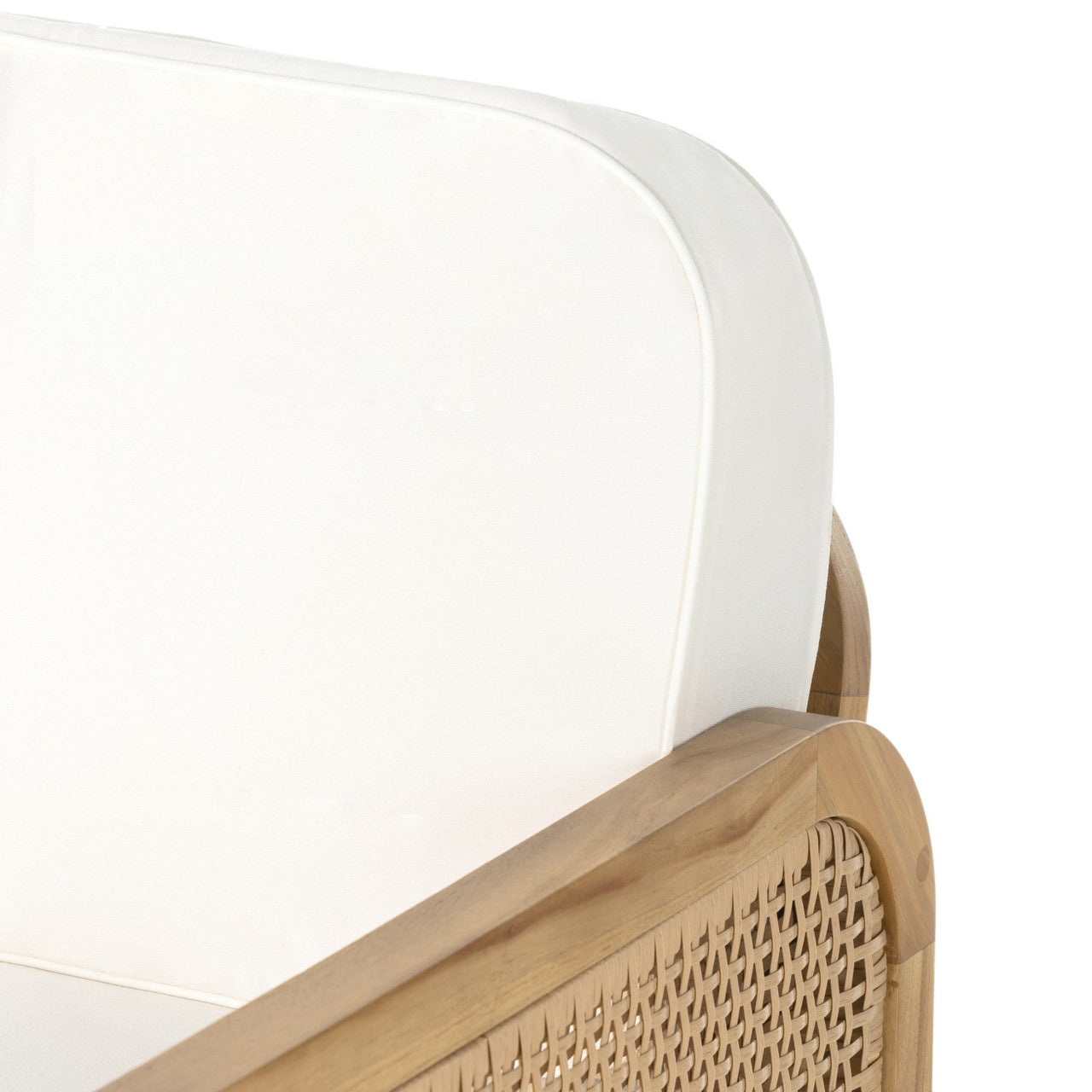 Merit Teak Wood & Woven Cane Outdoor Sofa 54"