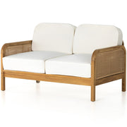 Merit Teak Wood & Woven Cane Outdoor Sofa 54"
