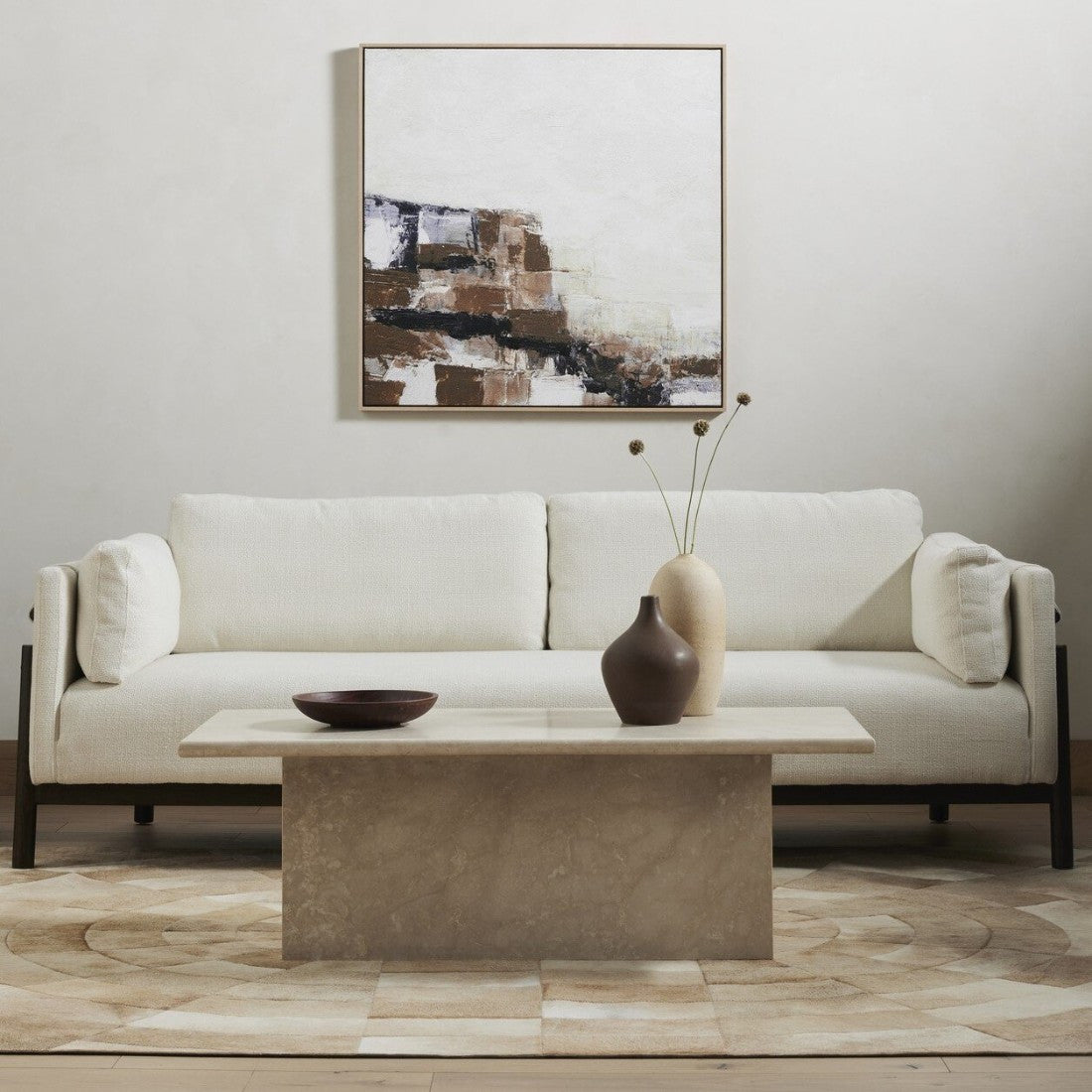 Arum Solid Marble Coffee Table 50"