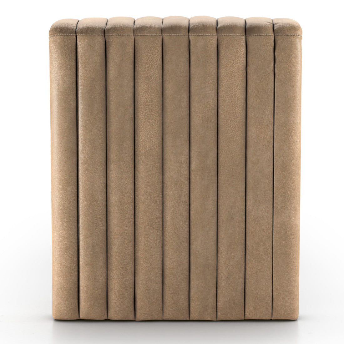 Augustine Leather Channel Tufted Chaise Lounge