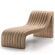 Augustine Leather Channel Tufted Chaise Lounge