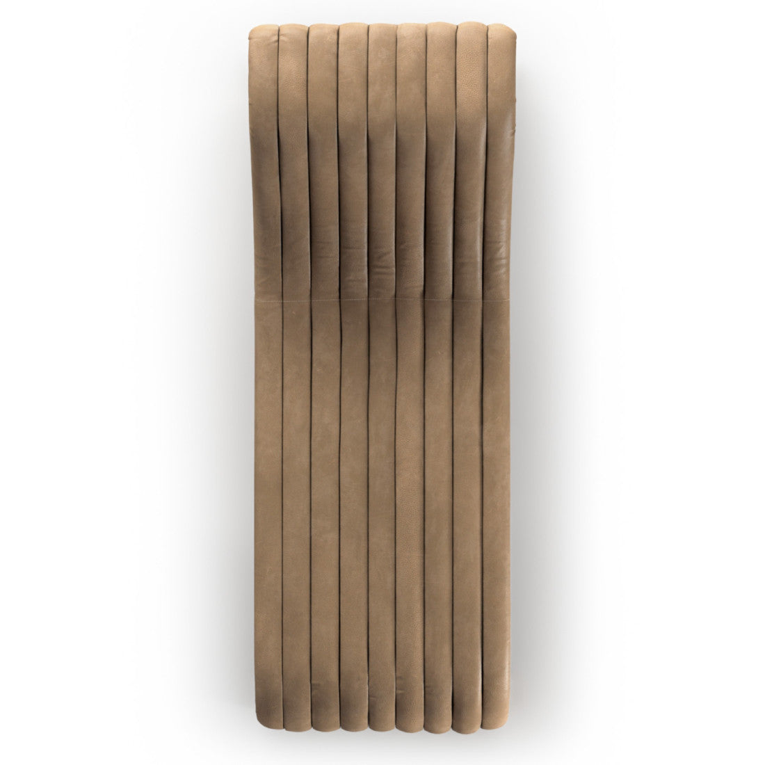 Augustine Leather Channel Tufted Chaise Lounge