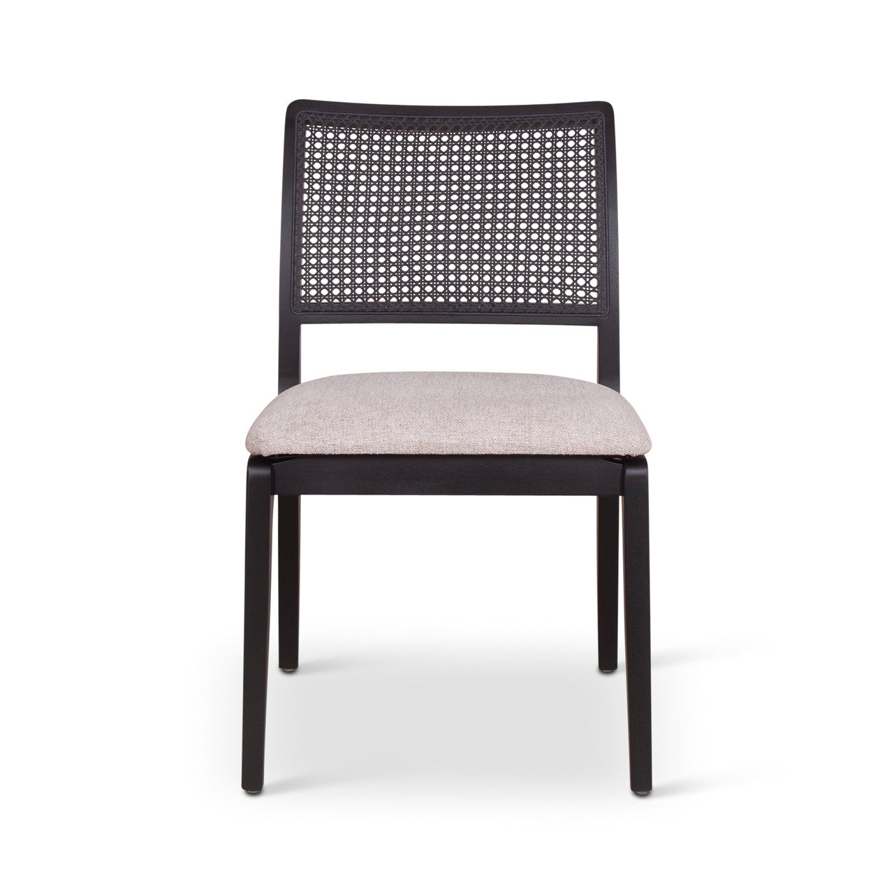 Modern Brazilian - Larissa Side Chair - Harvest Jute Upholstery - Ebano Frame