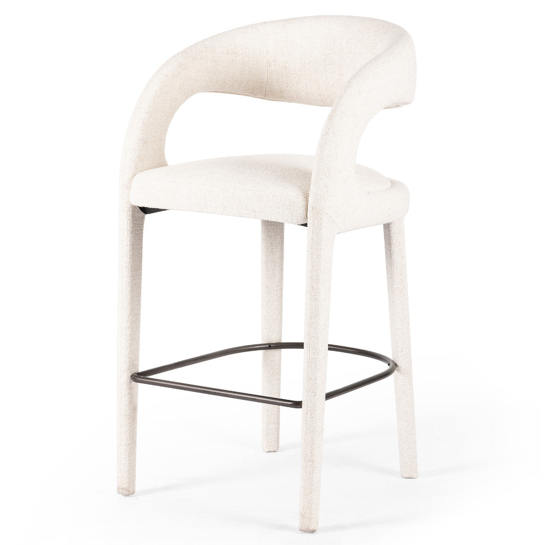 Four Hands  Hawkins Mid-Century Modern Upholstered Bar Stool