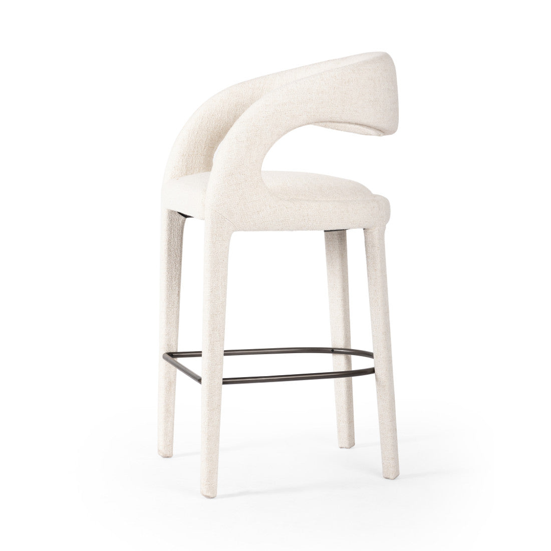 Four Hands  Hawkins Mid-Century Modern Upholstered Bar Stool