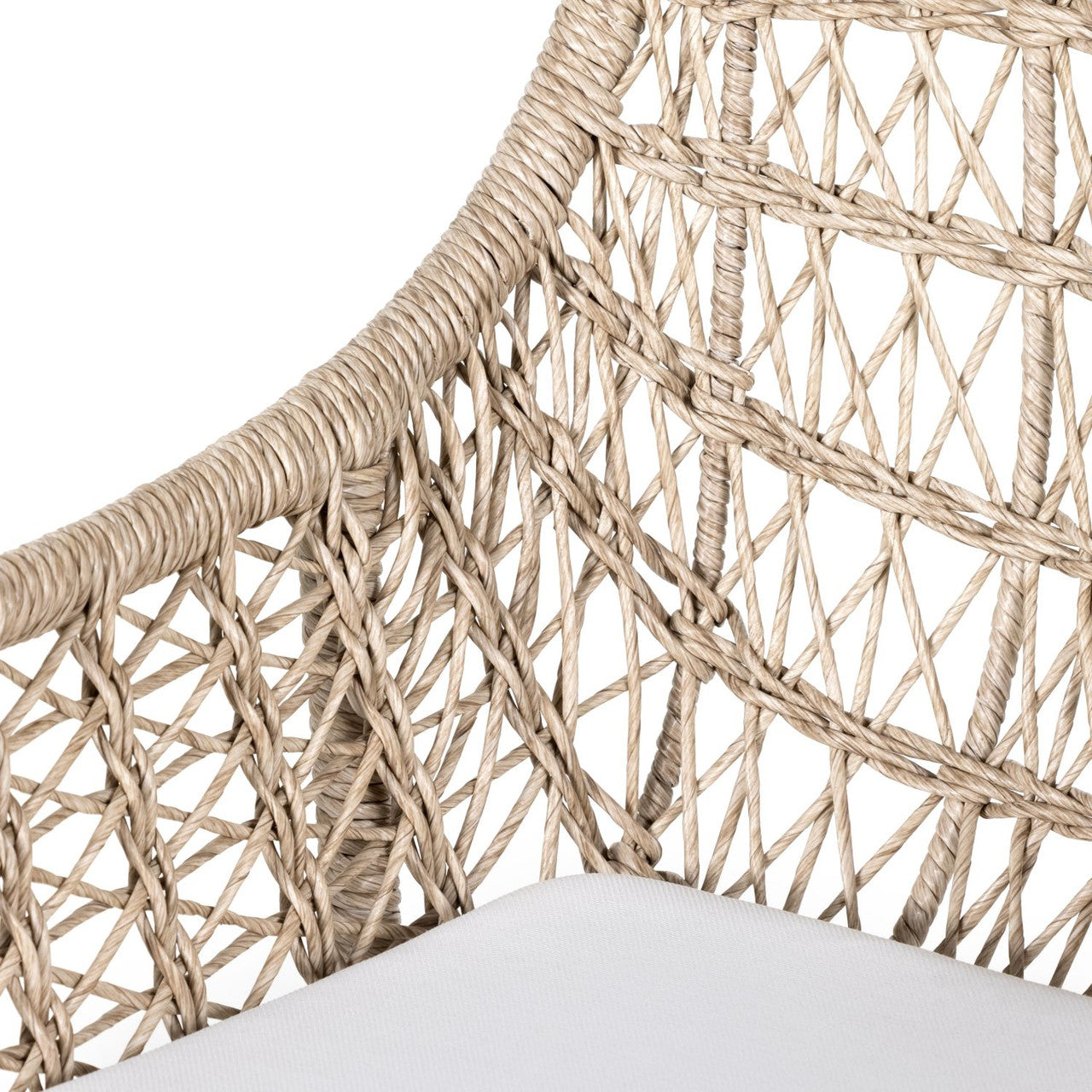 Bandera Vintage White Finish White Cushion Bar Stool