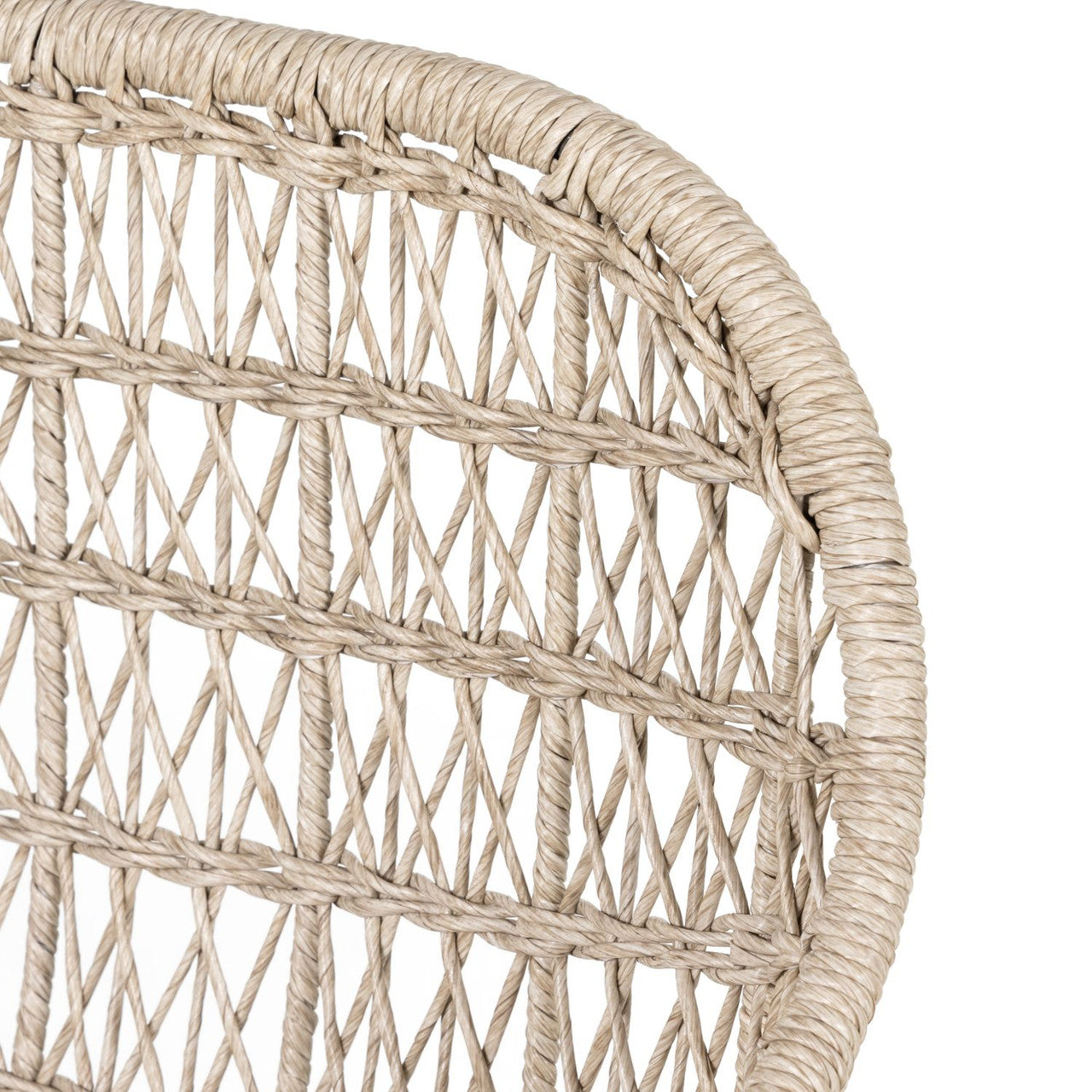 Bandera Vintage White Finish White Cushion Bar Stool