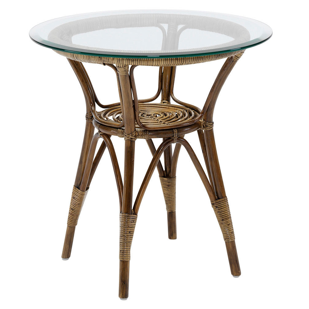 Tony Side Table with 23.5" Glass Top