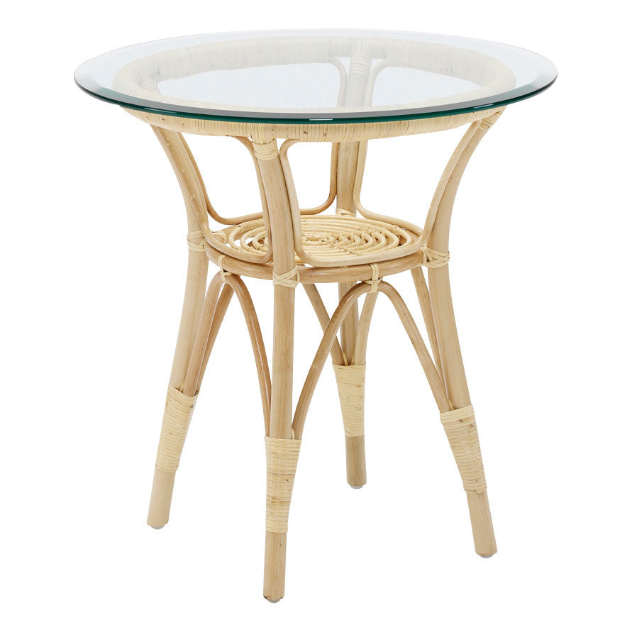 Tony Side Table with 23.5" Glass Top