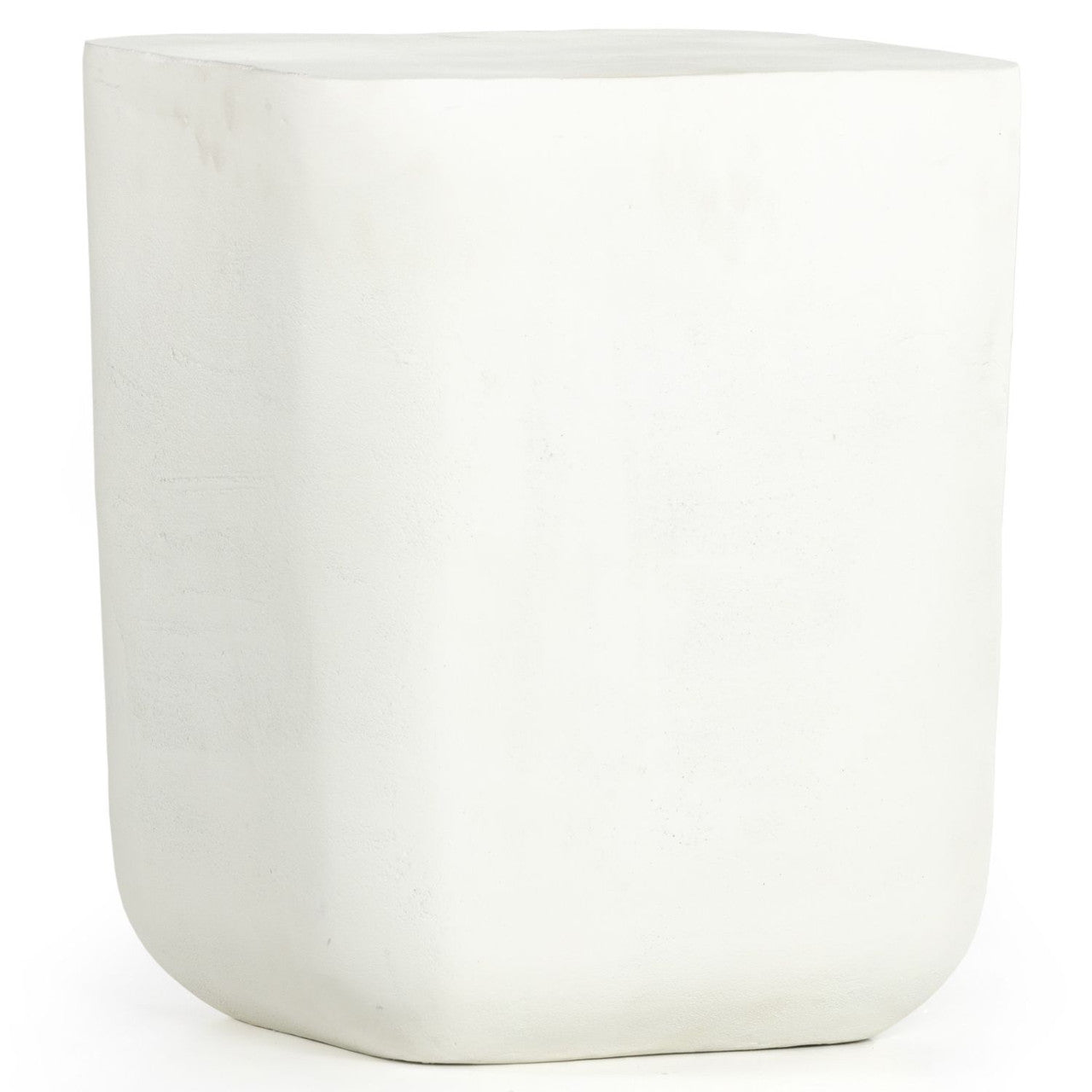 Basil Matte White Square Outdoor Drink Table