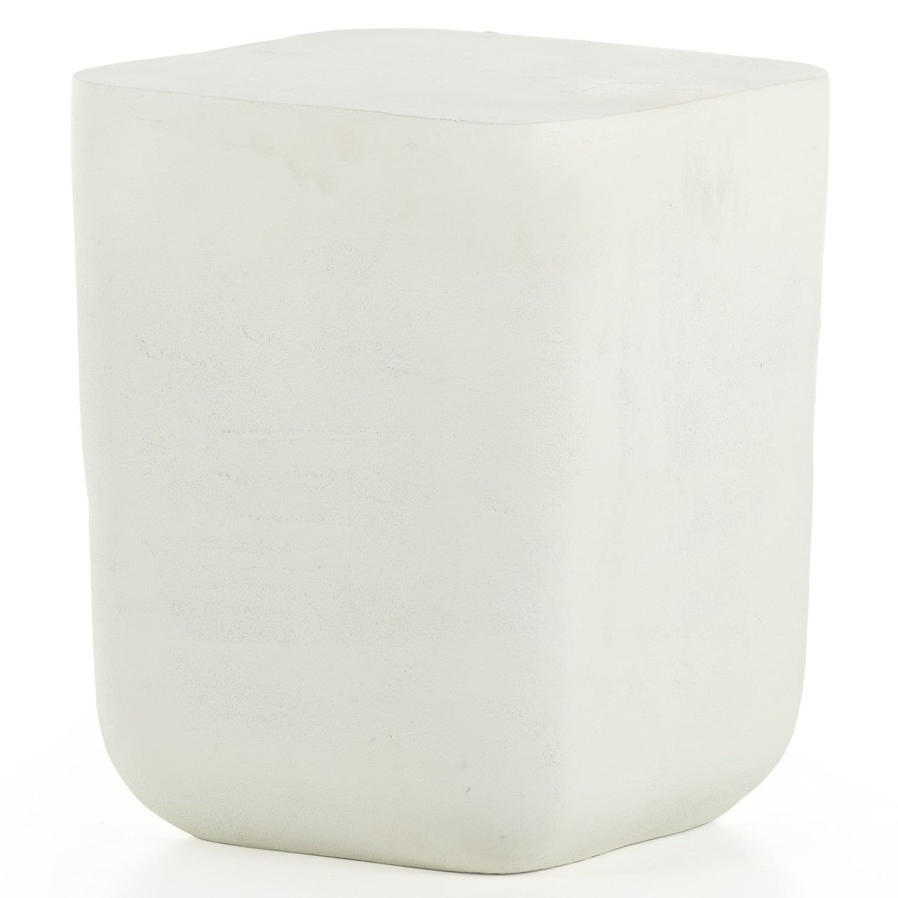 Basil Matte White Square Outdoor Drink Table