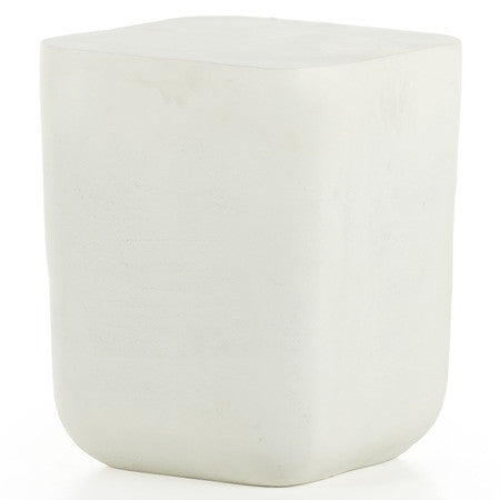 Basil Matte White Square Outdoor Drink Table